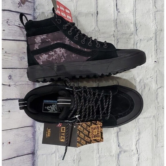 Vans SK8-Hi MTE 2 Black Camo Winter Hiking Boots MENS SIZE 8 - Picture 6 of 9